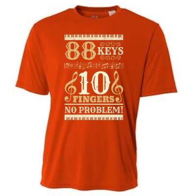 88 Keys 10 Fingers Piano Lover Players Gift Funny Musical Pianist Gift Cooling Performance Crew T-Shirt