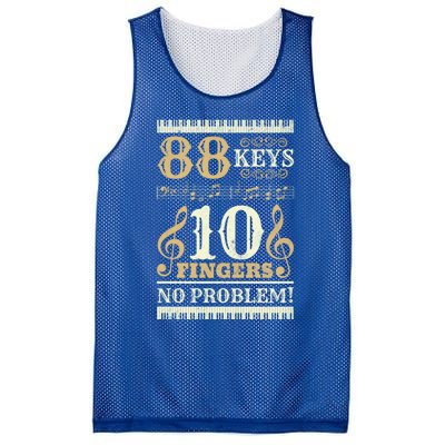 88 Keys 10 Fingers Piano Lover Players Gift Funny Musical Pianist Gift Mesh Reversible Basketball Jersey Tank