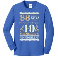 88 Keys 10 Fingers Piano Lover Players Gift Funny Musical Pianist Gift Kids Long Sleeve Shirt