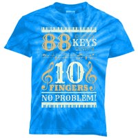 88 Keys 10 Fingers Piano Lover Players Gift Funny Musical Pianist Gift Kids Tie-Dye T-Shirt