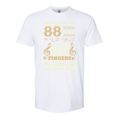 88 Keys 10 Fingers Piano Lover Players Gift Funny Musical Pianist Gift Softstyle CVC T-Shirt