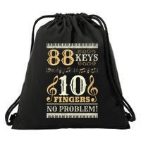 88 Keys 10 Fingers Piano Lover Players Drawstring Bag