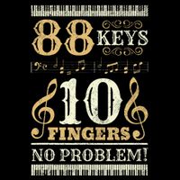 88 Keys 10 Fingers Piano Lover Players Drawstring Bag