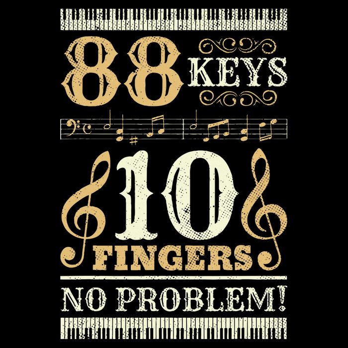 88 Keys 10 Fingers Piano Lover Players Drawstring Bag