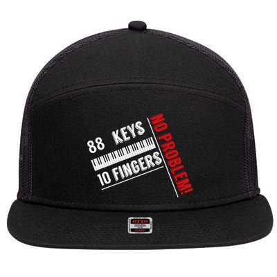 88 Keys 10 Fingers 7 Panel Mesh Trucker Snapback Hat