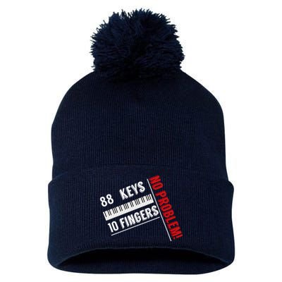 88 Keys 10 Fingers Pom Pom 12in Knit Beanie