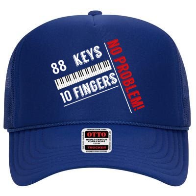 88 Keys 10 Fingers High Crown Mesh Back Trucker Hat