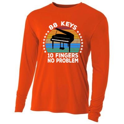 88 Keys 10 Fingers Pianist Musician Piano Keyboard Player Gift Cooling Performance Long Sleeve Crew