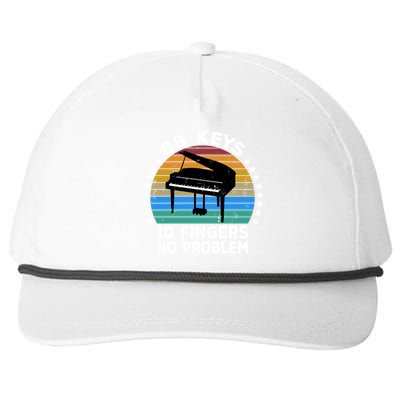 88 Keys 10 Fingers Pianist Musician Piano Keyboard Player Gift Snapback Five-Panel Rope Hat