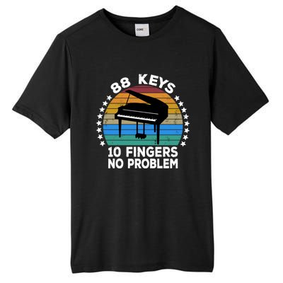 88 Keys 10 Fingers Pianist Musician Piano Keyboard Player Gift Tall Fusion ChromaSoft Performance T-Shirt