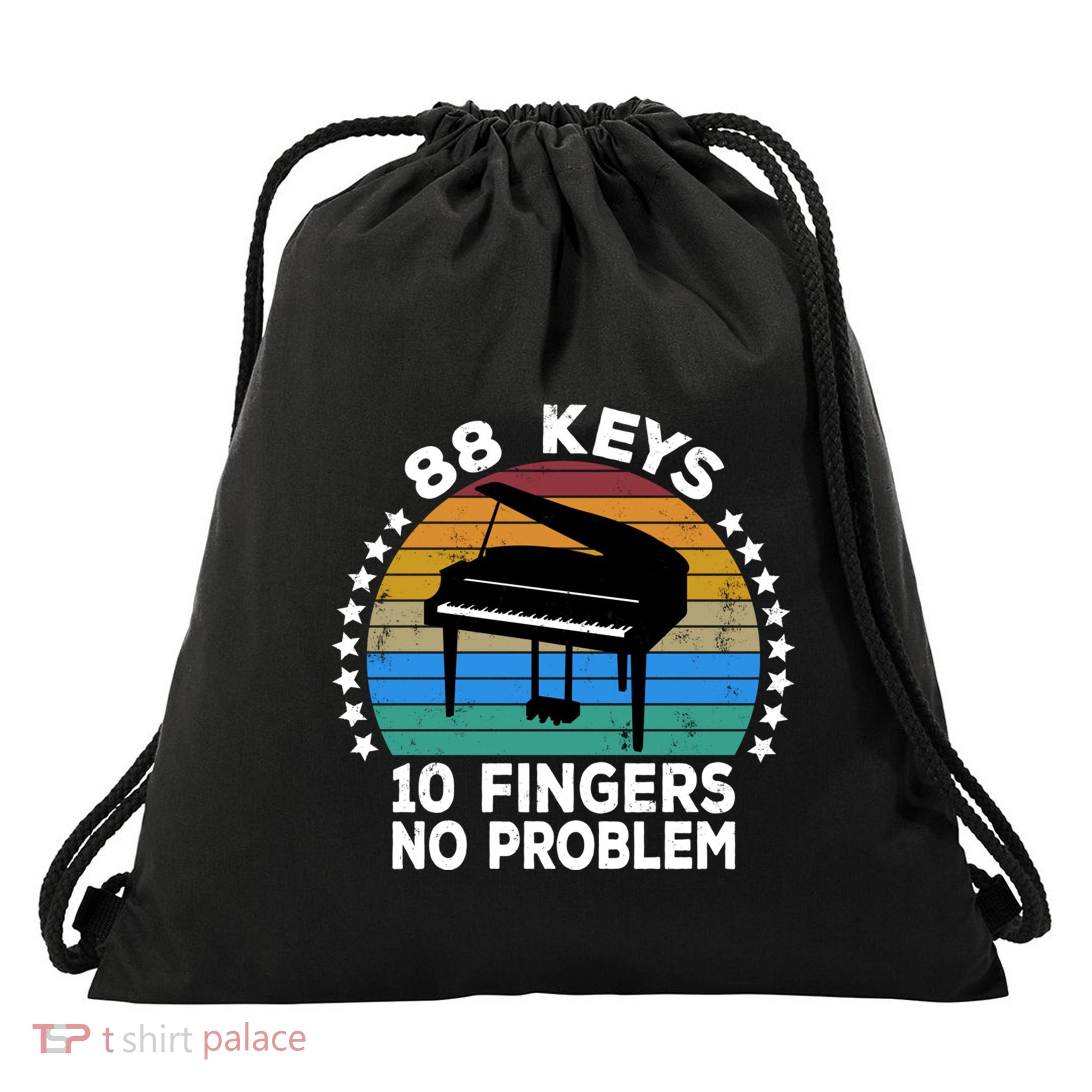 88 Keys 10 Fingers Pianist Musician Piano Keyboard Player Gift Drawstring Bag