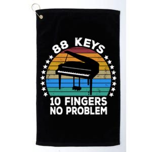 88 Keys 10 Fingers Pianist Musician Piano Keyboard Player Gift Platinum Collection Golf Towel