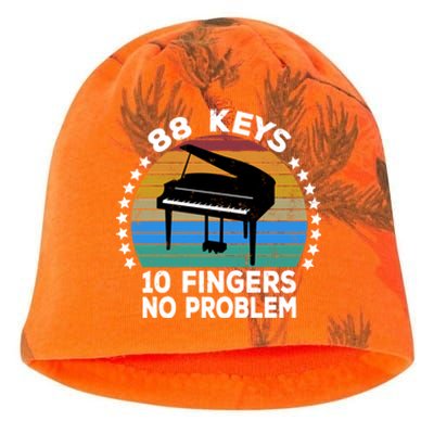 88 Keys 10 Fingers Pianist Musician Piano Keyboard Player Gift Kati - Camo Knit Beanie