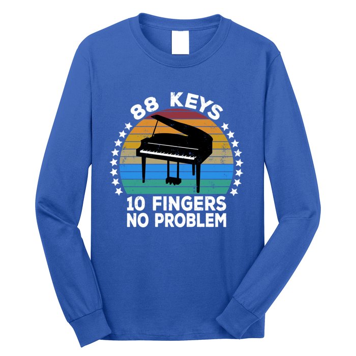 88 Keys 10 Fingers Pianist Musician Piano Keyboard Player Gift Long Sleeve Shirt