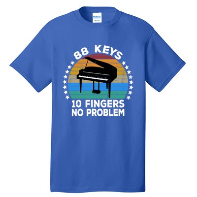 88 Keys 10 Fingers Pianist Musician Piano Keyboard Player Gift Tall T-Shirt