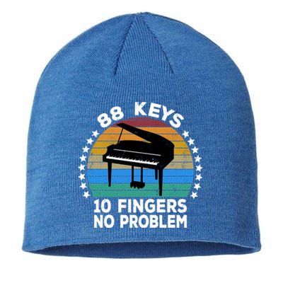 88 Keys 10 Fingers Pianist Musician Piano Keyboard Player Gift Sustainable Beanie