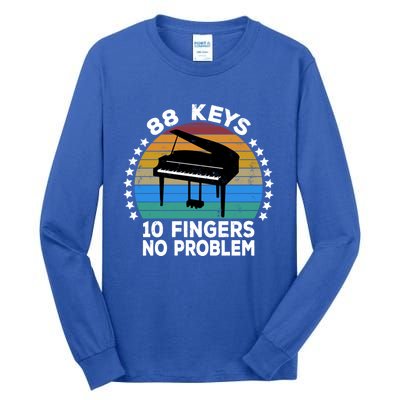 88 Keys 10 Fingers Pianist Musician Piano Keyboard Player Gift Tall Long Sleeve T-Shirt