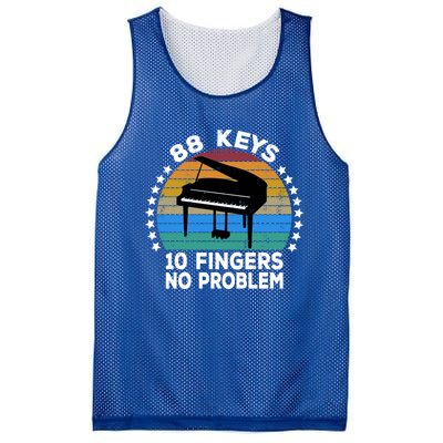 88 Keys 10 Fingers Pianist Musician Piano Keyboard Player Gift Mesh Reversible Basketball Jersey Tank