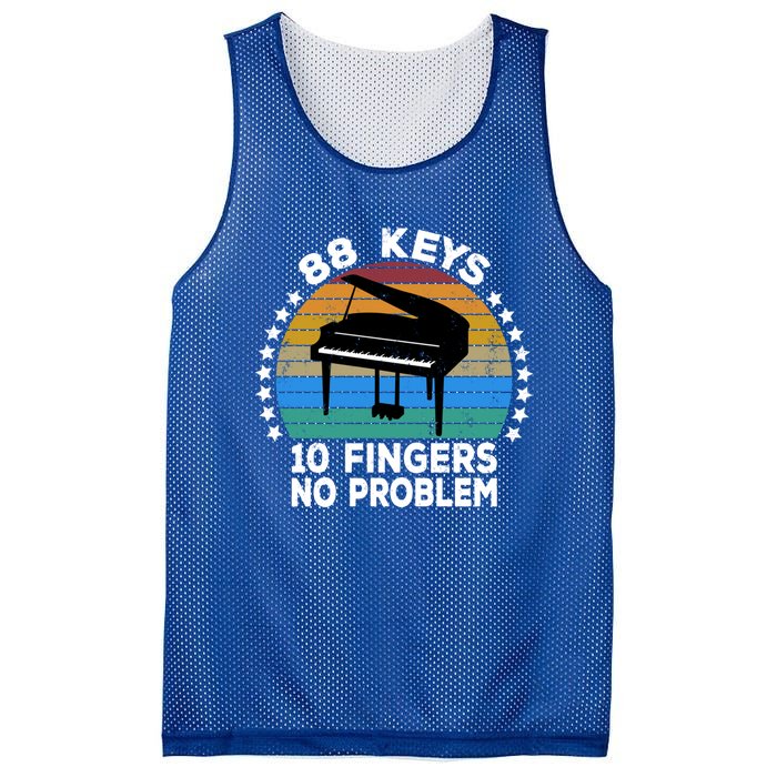 88 Keys 10 Fingers Pianist Musician Piano Keyboard Player Gift Mesh Reversible Basketball Jersey Tank