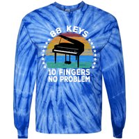 88 Keys 10 Fingers Pianist Musician Piano Keyboard Player Gift Tie-Dye Long Sleeve Shirt