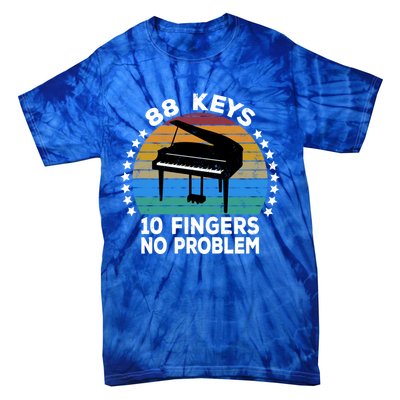 88 Keys 10 Fingers Pianist Musician Piano Keyboard Player Gift Tie-Dye T-Shirt