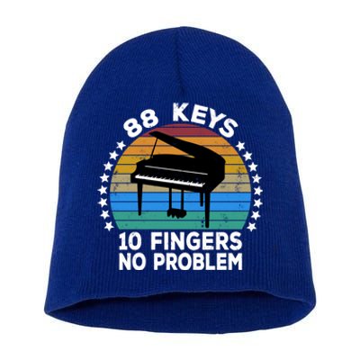 88 Keys 10 Fingers Pianist Musician Piano Keyboard Player Gift Short Acrylic Beanie