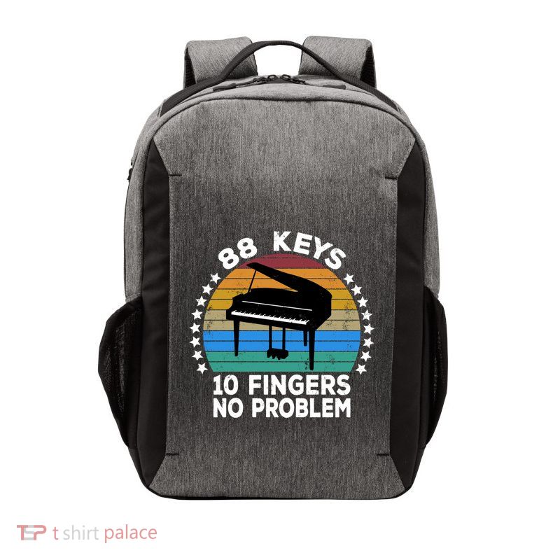 88 Keys 10 Fingers Pianist Musician Piano Keyboard Player Gift Vector Backpack