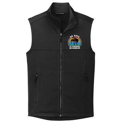 88 Keys 10 Fingers Pianist Musician Piano Keyboard Player Gift Collective Smooth Fleece Vest