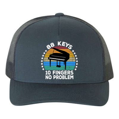 88 Keys 10 Fingers Pianist Musician Piano Keyboard Player Gift Yupoong Adult 5-Panel Trucker Hat