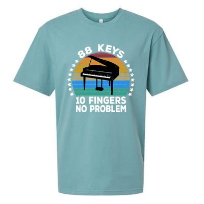 88 Keys 10 Fingers Pianist Musician Piano Keyboard Player Gift Sueded Cloud Jersey T-Shirt