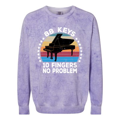 88 Keys 10 Fingers Pianist Musician Piano Keyboard Player Great Gift Colorblast Crewneck Sweatshirt