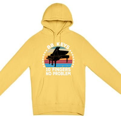 88 Keys 10 Fingers Pianist Musician Piano Keyboard Player Great Gift Premium Pullover Hoodie