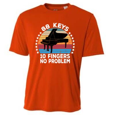 88 Keys 10 Fingers Pianist Musician Piano Keyboard Player Great Gift Cooling Performance Crew T-Shirt