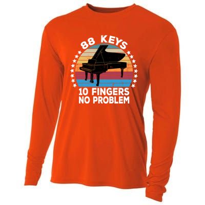 88 Keys 10 Fingers Pianist Musician Piano Keyboard Player Great Gift Cooling Performance Long Sleeve Crew