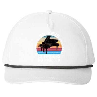 88 Keys 10 Fingers Pianist Musician Piano Keyboard Player Great Gift Snapback Five-Panel Rope Hat