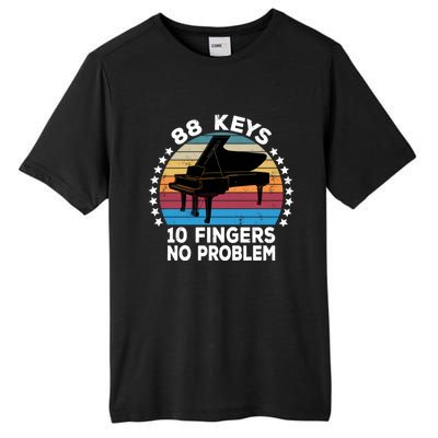 88 Keys 10 Fingers Pianist Musician Piano Keyboard Player Great Gift Tall Fusion ChromaSoft Performance T-Shirt