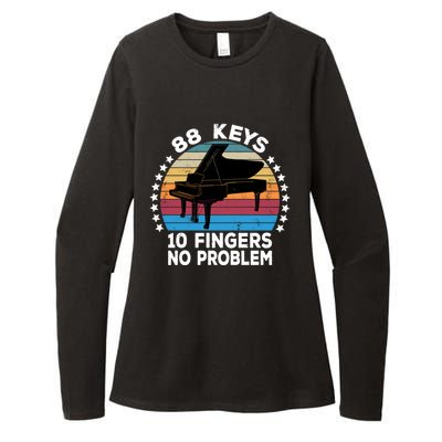 88 Keys 10 Fingers Pianist Musician Piano Keyboard Player Great Gift Womens CVC Long Sleeve Shirt