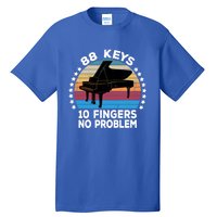 88 Keys 10 Fingers Pianist Musician Piano Keyboard Player Great Gift Tall T-Shirt