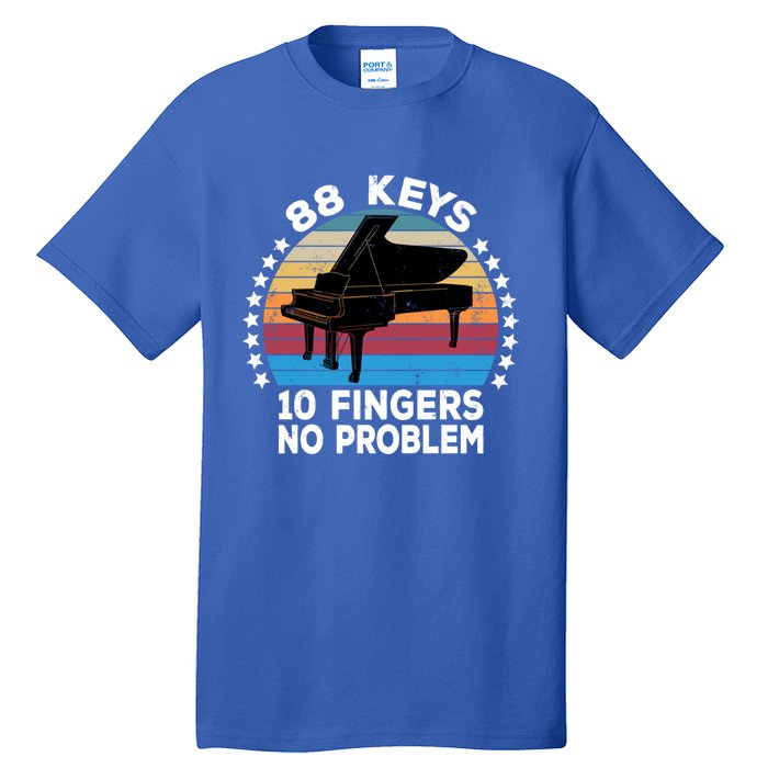 88 Keys 10 Fingers Pianist Musician Piano Keyboard Player Great Gift Tall T-Shirt