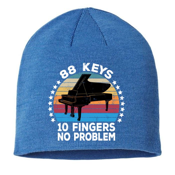 88 Keys 10 Fingers Pianist Musician Piano Keyboard Player Great Gift Sustainable Beanie