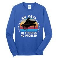 88 Keys 10 Fingers Pianist Musician Piano Keyboard Player Great Gift Tall Long Sleeve T-Shirt