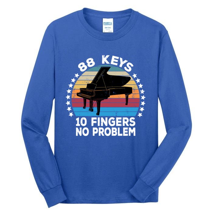 88 Keys 10 Fingers Pianist Musician Piano Keyboard Player Great Gift Tall Long Sleeve T-Shirt