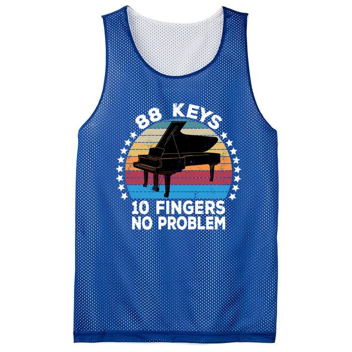 88 Keys 10 Fingers Pianist Musician Piano Keyboard Player Great Gift Mesh Reversible Basketball Jersey Tank