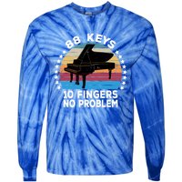 88 Keys 10 Fingers Pianist Musician Piano Keyboard Player Great Gift Tie-Dye Long Sleeve Shirt