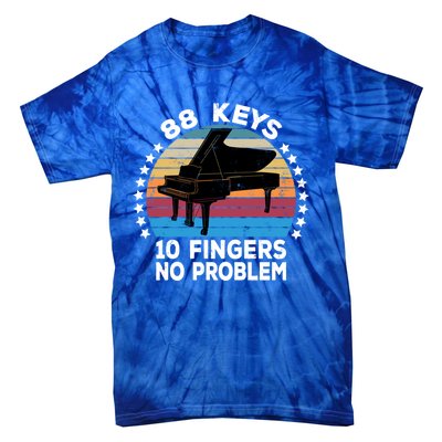 88 Keys 10 Fingers Pianist Musician Piano Keyboard Player Great Gift Tie-Dye T-Shirt