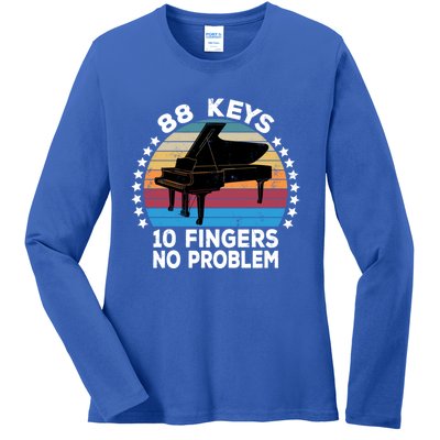 88 Keys 10 Fingers Pianist Musician Piano Keyboard Player Great Gift Ladies Long Sleeve Shirt