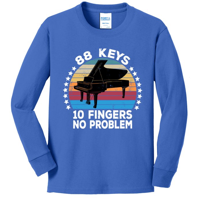 88 Keys 10 Fingers Pianist Musician Piano Keyboard Player Great Gift Kids Long Sleeve Shirt