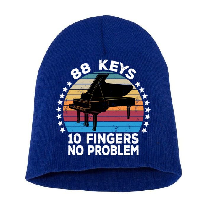 88 Keys 10 Fingers Pianist Musician Piano Keyboard Player Great Gift Short Acrylic Beanie