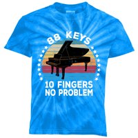 88 Keys 10 Fingers Pianist Musician Piano Keyboard Player Great Gift Kids Tie-Dye T-Shirt