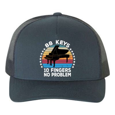 88 Keys 10 Fingers Pianist Musician Piano Keyboard Player Great Gift Yupoong Adult 5-Panel Trucker Hat